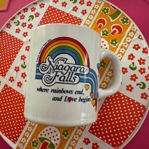 Vintage rainbow mug
